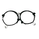 Magnet Armband Set Gegenseitige Anziehung Seil Geflochtene Charm Anhänger Unisex Armband Paar Geschenk Schmuck Set für Frauen Männer Geschenke für Frauen