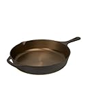 Bluecraft Pott & Flamme polierte Gusseisenpfanne bereits eingebrannt Induktion | ofenfest | Grillpfanne | Bratpfanne für alle Herdarten (Ø 30,5 cm)