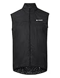 VAUDE Fahrradweste Matera Air Vest schwarz, ultraleichte Windweste Radsport Herren, wasserabweisende Weste Rennrad Herren, winddichte Sportweste reflektierend - XL