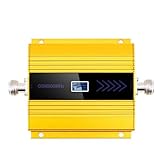 GUIJIALY GSM 900 MHz Minimales Mobiltelefon-Signalverstärkung Booster Repeater mit LCD-Display 2G 3G 4G Signal Repeater Gold Metal EU Stecker