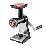 GEFU Fleischwolf TRANSFORMA® – Manuelle Küchenmaschine mit Wurstfüller & Spritzgebäckvorsatz | 2 Lochscheiben | Saugfuß & Tischklemme | Vielseitig & Stabil