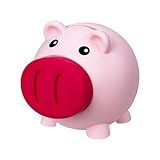 Acooruiteng Spardose Erwachsene Wiederverwendbarer Sparschwein Niedlich Sparbox Sparbüchse Trinkgeldkasse Money Box Piggy Bank für Geburtstag Einschulung und Besonderen Anlässen(Rosa)