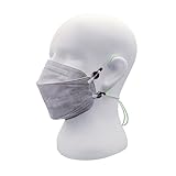 kela 10 Stck. FFP2 Atemschutzmaske mit Gratis Ohrenschlaufenverlängerung | Made in Germany | Klimaneutrale Atemschutzmaske mit verbesserter Atemfähigkeit | grau