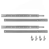 HELPMATE Nut Schubladenschiene 27 mm Länge 310 mm 2 Paar 4er Set Kugelauszug Schubladenauszug Schienensystem Schubladenführung Teilauszug Stahl verzinkt silber inkl. Befestigungsmaterial