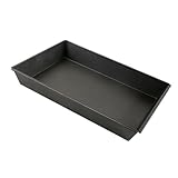 KESOTO Rechteckiges Pizzablech, Erhöhtes Backblech für Den Einsatz Im Ofen, Backgeschirr, Brotblech Zum Rösten von Selbstgebackenem Brot, Küche, Restaurant, 33cmx22.8cmx5cm