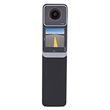 Annadue 4K Daumenkamera, 30 Fps 20 MP Taschen Helmkamera mit 1,3 Zoll Dual Touchscreen, 6 Achsen Stabilisierung, 360 Grad Panorama, Vlogging Kamera für Radfahren, Motorrad