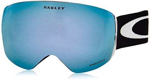 Oakley Erwachsene Snowboardbrille Flight Deck PRIZM Sportbrille, Schwarz (Matte Black/Prizmsapphireiridium), L