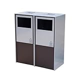 Hhmmei2024-23 Mülleimer Mülltonnen Drinnen und draußen Mülleimer aus verzinktem Stahl, kommerzieller Metallmülleimer Mülltonnenbox