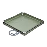 Foldable Shower Base, Outdoor Wash Enclosure Mat, Portable Drainage Hole Design, Waterproof Awning Bottom for Pet Bath, RV, Camping, and Travel Showers, Green