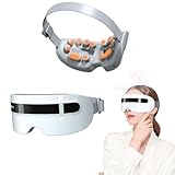 Augenmassagegerät mit Dampf, Augenmaske Wärmend mit Vibration und Bluetooth Musik, Augen Massagegerät für Müde und Trockene Augen, 5 Modi Wiederaufladbare Augenmassage