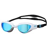 Arena The One Mirror Unisex-Schwimmbrille für Erwachsene, Schwimmbrille mit Großen Verspiegelten Gläsern, Antibeschlag-Behandlung, UV-Schutz, Selbstjustierender Nasensteg, Orbit-Proof-Dichtungen