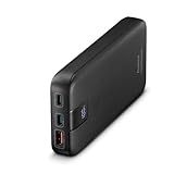 Hama Power Pack PD 20 20000mAh (externer Akku mit 2x USB C + 1x USB A, Power Pack zertifiziert, Schnellladen, Akkupack Handy Zubehör, Tablet, Bluetooth-Box etc., tragbares Ladegerät klein) anthrazit