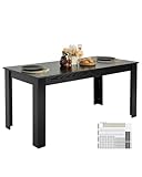 VEVOR Rechteckiger Esstisch Küchentisch Holztisch (160 cm / 150 kg belastbar) für 4–6 Personen, Bauernhaus-Esszimmermöbel Konferenztisch für Küche zu Hause Wohnzimmer, braun (nur Tisch)