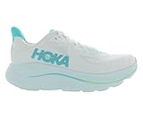 HOKA Clifton 10 Damenschuhe, Weiß/Cielo Blue, 41 EU Weit
