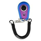 Clicker Hundetrainer | Haustier-Trainings-Clicker, zweifarbiges Design – tragbares Werkzeug mit Handgelenkschlaufe, Verhaltensunterstützung für mittelgroße und große Rassen bei Gehorsam, Bellen
