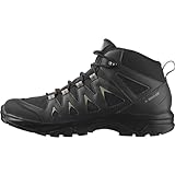 Salomon X Braze Mid Gore-Tex Herren Wander Wasserdichte Schuhe, Hiking-Basics, Sportliches Design, Vielseitiger Einsatz, Black, 44