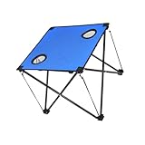 YARNOW Klapptisch Für Outdoor Tragbarer Faltbarer Picknick Schreibtisch Mit Getränkehaltern Ultraleicht Für Camping Und Reisen Blau
