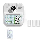 Hxhsgmeh Kinderkamera Niedliche Kamera Fotodrucker Digitale Kindervideokamera Fotografie Sofortbilddruck Foto Panda