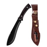 XZQYYY Machete Outdoor Messer Hochmanganstahl Mit Lederetui Survival Messer Griff aus Palisanderholz kampfmesser Scharfes Survival Camping Messer FüR Wandern Jagd Outdoor