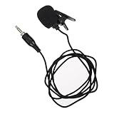 Garneck Gewinde -Reversmikrofon Ansteckmikrofon am Revers Ansteckmikrofon für Computer tragbares Mikrofon Lavalier -Reversmikrofon Mikrofonrevers Plastik Black
