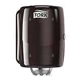 Tork 659008 Innenabrollungsspender für M2 Papierwischtücher im Performance Design / Wischtuchspender für hygienische Einzeltuchentnahme in Rot-Schwarz