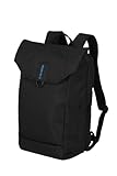 Travelite Handgepäck Rucksack, Laptop Rucksack 17,3 Zoll mit zusätzlichem Tabletfach, PATHWAY Fold, Tagesrucksack aus recyceltem Polyester mit Magnetverschluss, Aufsteckfunktion, 48 cm, 24 Liter