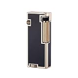 Vintage Kerosin-Grabenfeuerzeug, Clamshell Gold Soft Flame kann mit Feuerzeugbenzin for Campingkerzen gefüllt Werden(Blue)