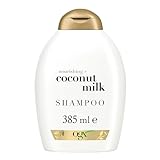 OGX Coconut Milk Shampoo (385 ml), feuchtigkeitsspendendes Haarpflege Shampoo mit Kokosmilch, Kokosöl und Protein, intensiv nährendes Pflege Shampoo ohne sulfathaltige Tenside