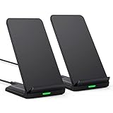 Wireless Charger [2er-Pack], 10w Max Qi-Zertifiziertes Induktive Ladestation, Kabelloser Schnellladeständer, Kompatibel Mit Samsung Note20, Note20+, Note10, s10, iPhone 14, 13, 12(Kein Netzteil)