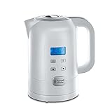 Russell Hobbs Wasserkocher mit Temperatureinstellung Digital [25°-100°C, u.a. für Babynahrung, Soll & Ist-Temperatur-LCD Anzeige] Precision Control (1,7l, 2200W, Warmhaltefunktion, Babymilch) 21150-70