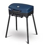 Enders® Camping Gasgrill EXPLORER NEXT, Grillen-, Kochen- und Backen Funktion, 2 Brenner Edelstahl, kleiner Grill, Balkon-Picknick-Camping-Grill mit Aluguss-Grillwanne #2103