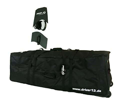 Driver13 ® Traveller Kiteboardtasche Boardbag für 2 Boards schwarz mit Rollen 152 cm, 266 Liter