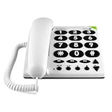 Doro 3891 PhoneEasy 311c, Schnurgebundenes Großtastentelefon mit optischerAnrufsignalisierung,weiß