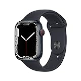 Apple Watch Series 7 (GPS + Cellular, 45 mm) – Mitternachts-Aluminiumgehäuse mit Mitternachts-Sportarmband (Generalüberholt)