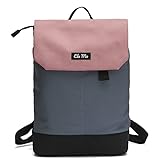 Ela Mo Rucksack Damen - Schön u. Durchdacht - Daypack mit Laptopfach & Anti Diebstahl Tasche für Ausflüge, Uni, Schule u. Büro (Salmon)