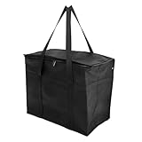 FUNOMOCYA Isolierte Aufbewahrungstasche Tasche Für Hackschnitzel Hackschnitzelbehälter Feuerfeste Tasche Aufbewahrungstasche Für Holzpellets Brennende Kohle Tasche Black Aluminiumfolie