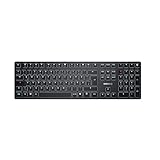 CHERRY KW X ULP, Ultra Flache Mechanische High-End-Tastatur, Deutsches Layout (QWERTZ), Kabellose Multi-Device-Tastatur Für Bis Zu 4 Geräte, Wiederaufladbar, Schwarz
