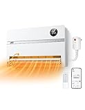 Dreo Wandheizung, Smart Raumheizung für Badezimmer 1500W, 120° nach oben und unten Oszillation, einstellbarer Thermostat, 24H Timer, Wandmontage Einfache Installation Elektrische Heizung für