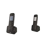 Telekom Sinus A207 Schnurlostelefon (mit Anrufbeantworter) schwarz & Schnurlostelefon DECT analog, schwarz