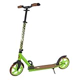 Best Sporting Scooter Erwachsene und Kinder I klappbarer Roller mit Ständer I grün - Leopard I stilvoller City-Roller für Erwachsene I Tretroller mit Rollengröße 205 mm I ergonomischer Lenker