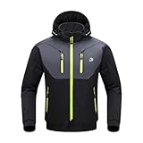 BORLENI Motorradjacke Herren Winter Motorrad Jacke mit CE-Protektoren Herausnehmbares Innenfutter Wasserabweisend Winddicht für alle Jahreszeiten XXL