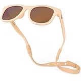 Polarisierte Baby Sonnenbrille mit Riemen - unzerbrechliche flexible Kleinkind-Sonnenbrille für Kleinkinder Neugeborene 0-24 - Baby Zubehör 0-24 Monate