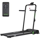 Laufband Cardio Fit T10 – Belastbar bis 100 kg – 7 Programme – 100% klappbar – 1,0 bis 12 km/h – Fernbedienung inklusive – Kompaktmodell