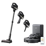 eufy Saugroboter 3-in-1 E20, Kombi-Design Stabstaubsauger, Auto-Entleerung aller Geräte, Max. 30.000Pa, 5-Stufen-Filter, Schnelladung, Präzise Hinderniserkennung, Ideal für Teppiche, Spalten & Treppen
