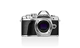 Olympus OM-D E-M10 Mark III Micro Four Thirds Systemkamera, 16 Megapixel, Bildstabilisator, elektronischer Sucher, 4K-Video, silber