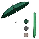 Sunula Sonnenschirm 200 cm breite Schirmfläche mit Schutzhülle, geeignet für Balkon, Garten und Strand, mehrfach neigbar und höhenverstellbar, wasserdicht und mit UPF51+ für wirksamen Sonnenschutz.