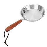 BORDSTRACT Edelstahl-Bratpfanne Mit Holzgriff, Antihaftbeschichtete Omelettpfanne Für Den Heimgebrauch in Restaurants, Induktionsherd(12cm)