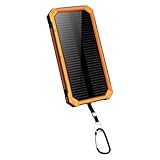 Solar Power Bank, Portable Wireless Charger, Fast Charging Battery Pack, 6.34x3.11x0.67 inches Built-In LED Flashlight, Compact USB Outputs, Ideal for Camping, Travel, Outdoor Use