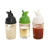 Sctecoau Salatdressing-Shaker, Behälter, Selbstgemachtes Salatdressing, Flasche, Mixer, Dosierer, Dressing Ausgießen, Weicher, 200 Ml