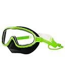 Generisch Schwimmbrille Kinder, Upgrade Swim Goggles Taucherbrille Kinder 180°Panorama HD Anti Nebel, Schwimmbrille Tauchmaske mit UV-Schutz Schnorchelmaske für Jungen Mädchen (Dunkelgrün)